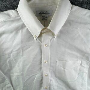 VTG Brooks Brothers Cotton Long Sleeve Button Up Shirt White 17 33 Adult Men